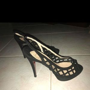 Louboutin 38 black heels with dust bag